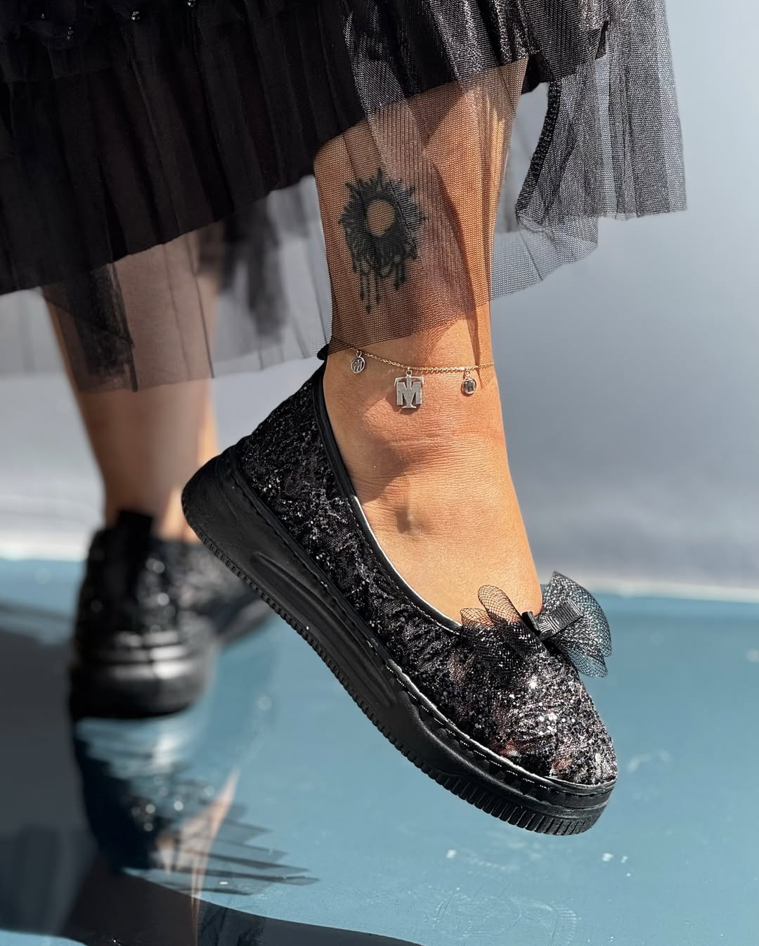Lace Bow Loafers