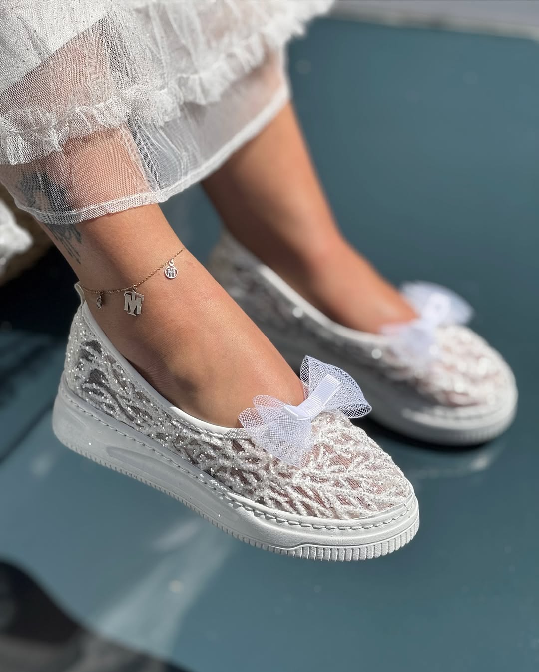 Lace Bow Loafers