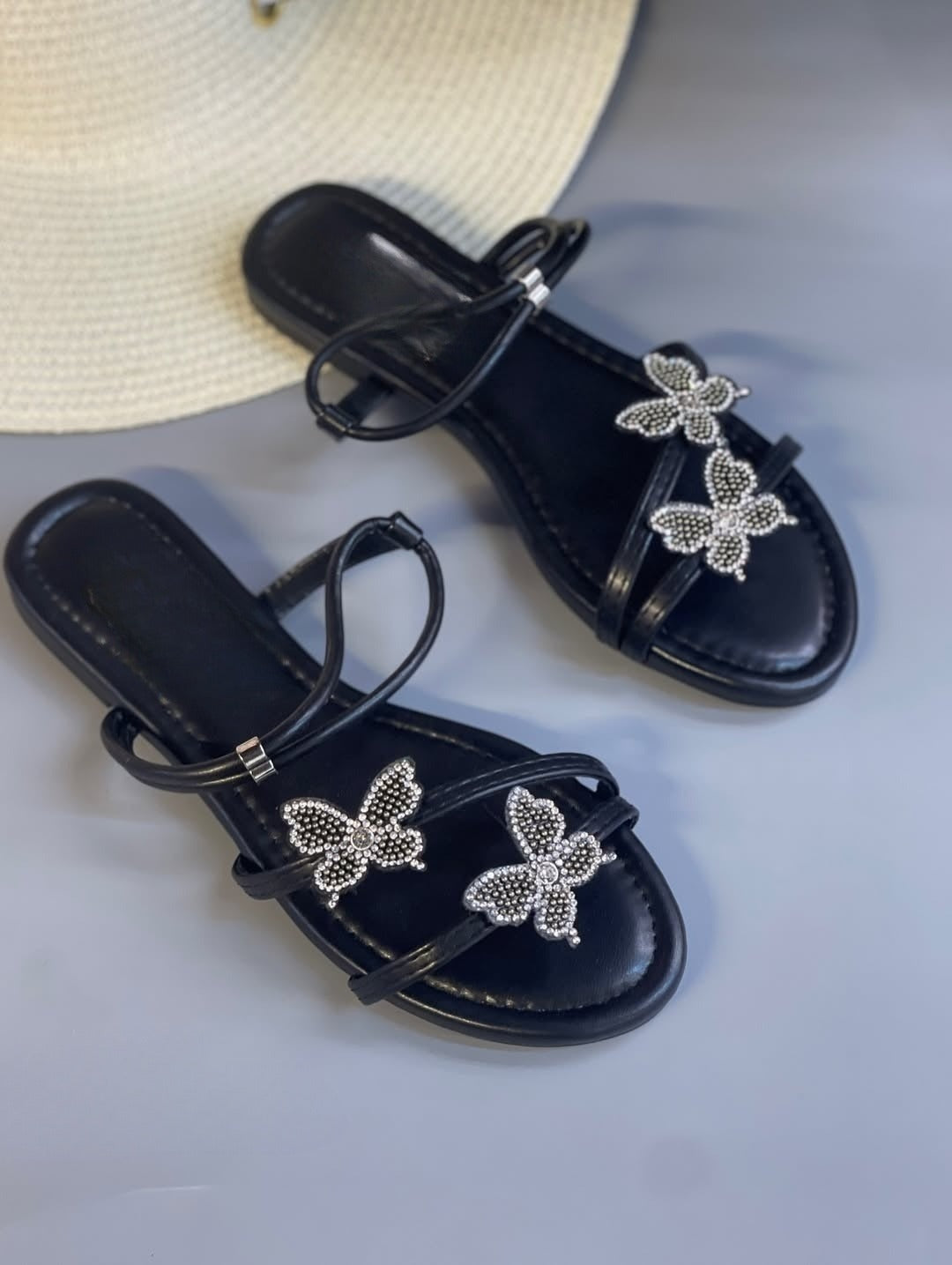 Elegant Butterfly Flat Sandals