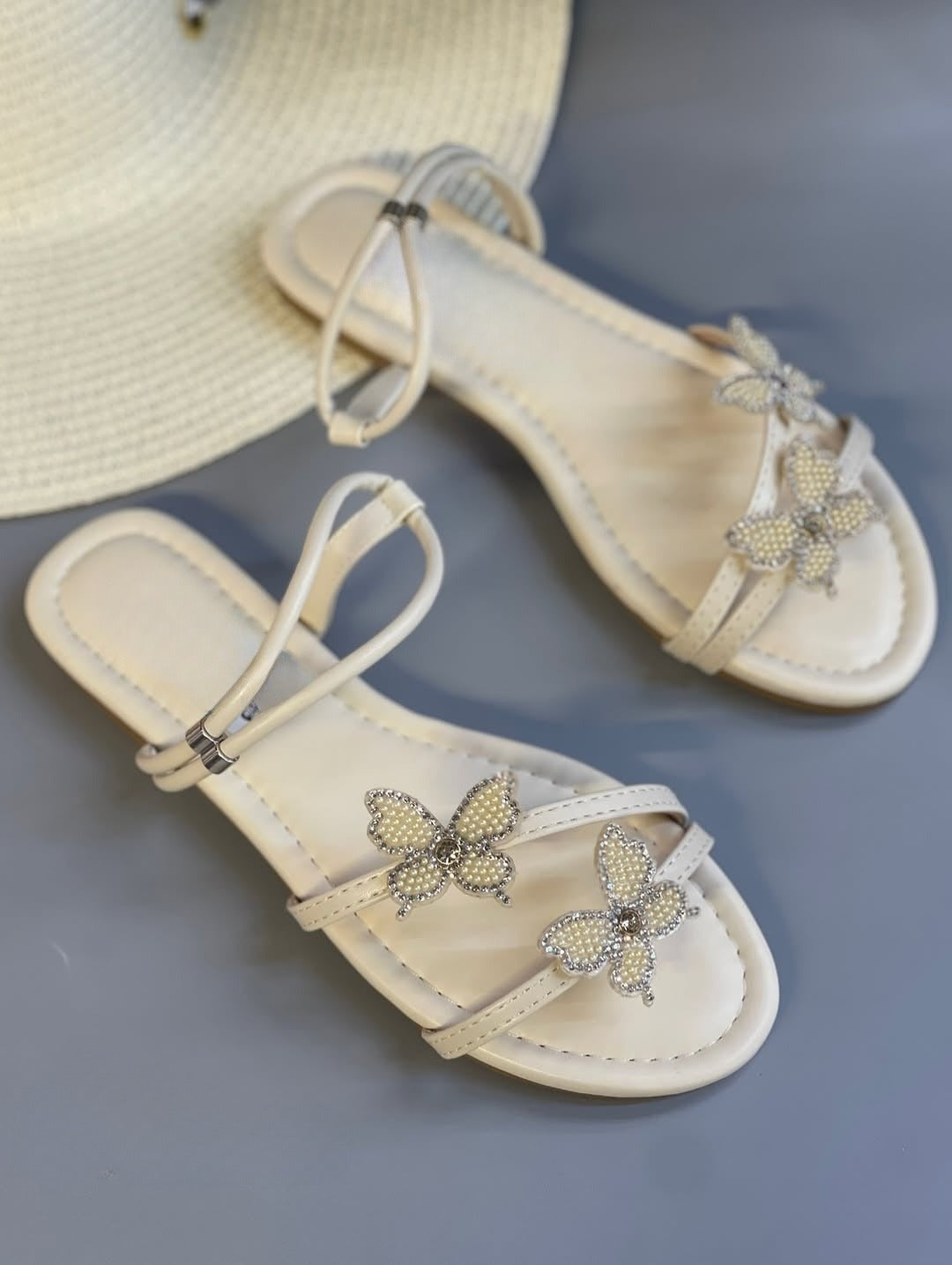 Elegant Butterfly Flat Sandals