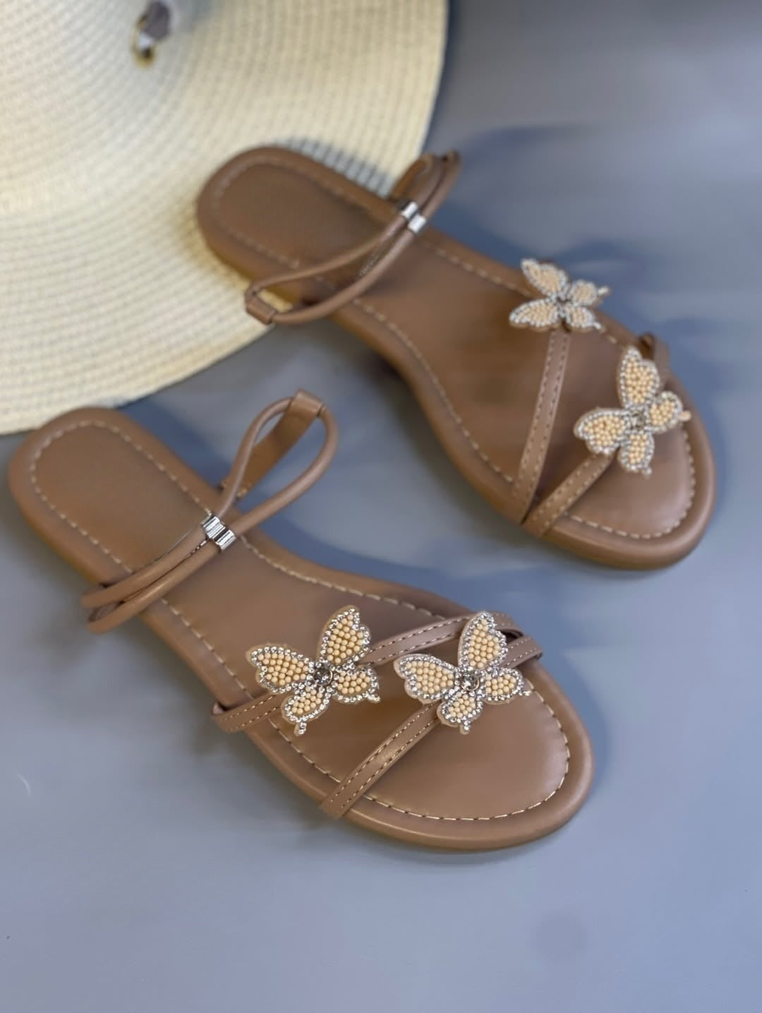 Elegant Butterfly Flat Sandals
