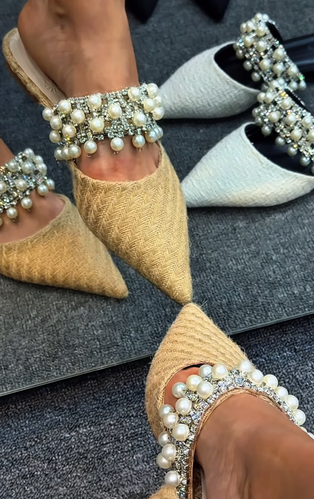 Pointed Pearl Women Shoes