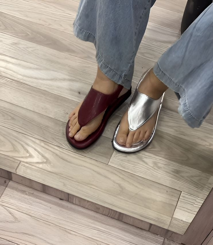 Soft Leather Thong Sandals