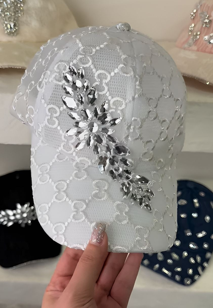 Rhinestone Breathable Mesh Baseball Cap