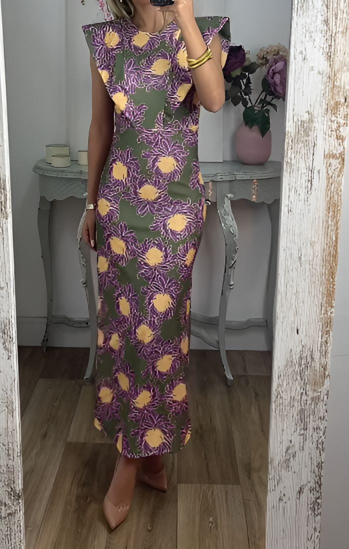 Elegant Floral Print Dress