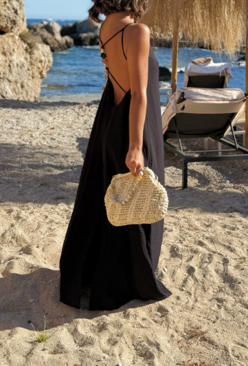 V-Neck Backless Vacation Dress