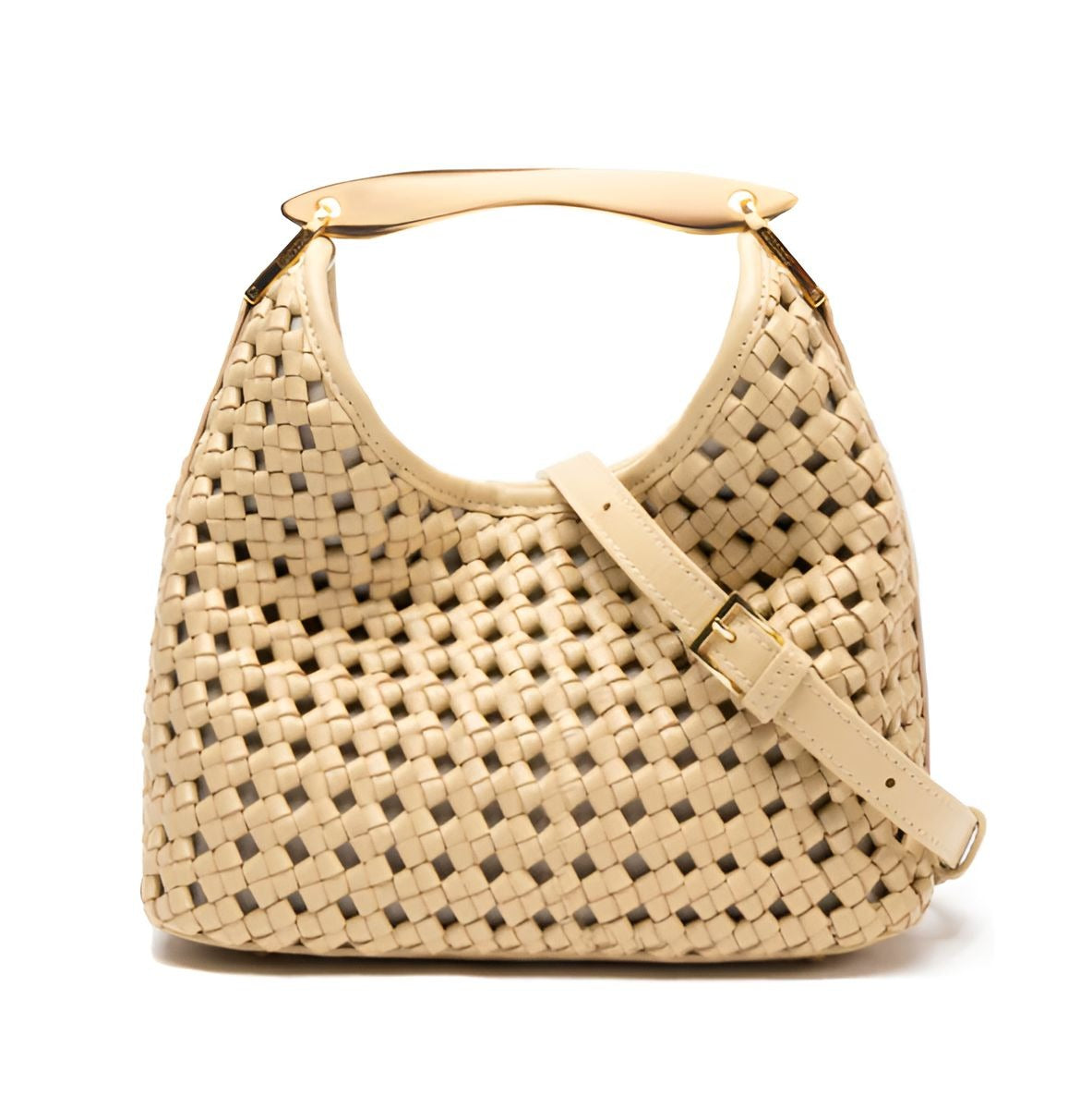Woven Leather Butter Bag