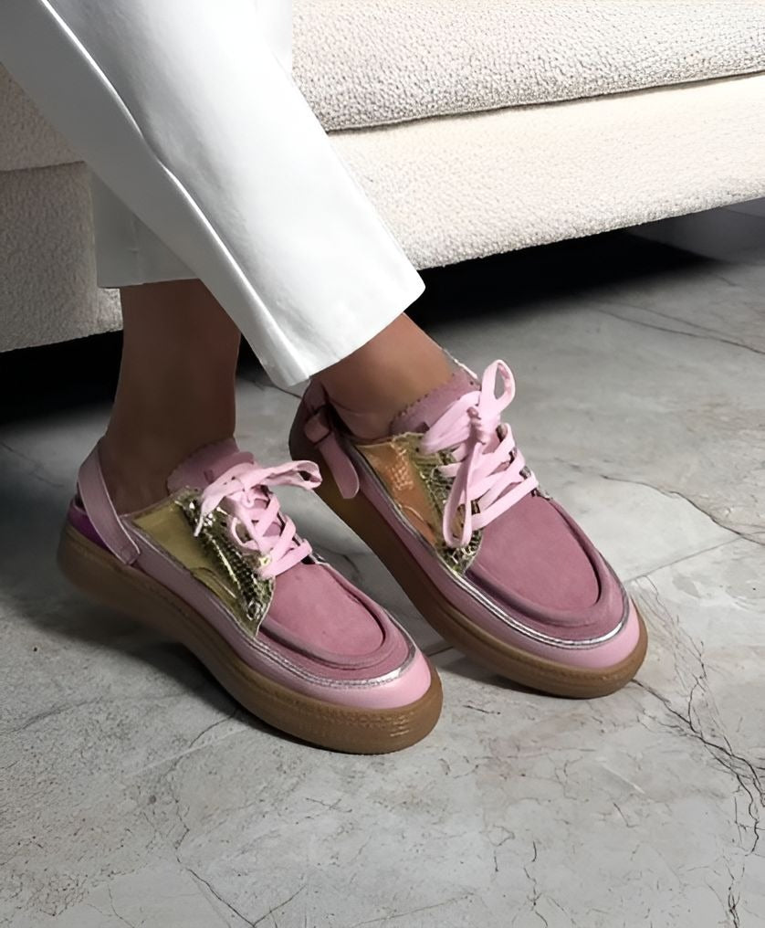 Pink & Gold Comfortable Women Shoes