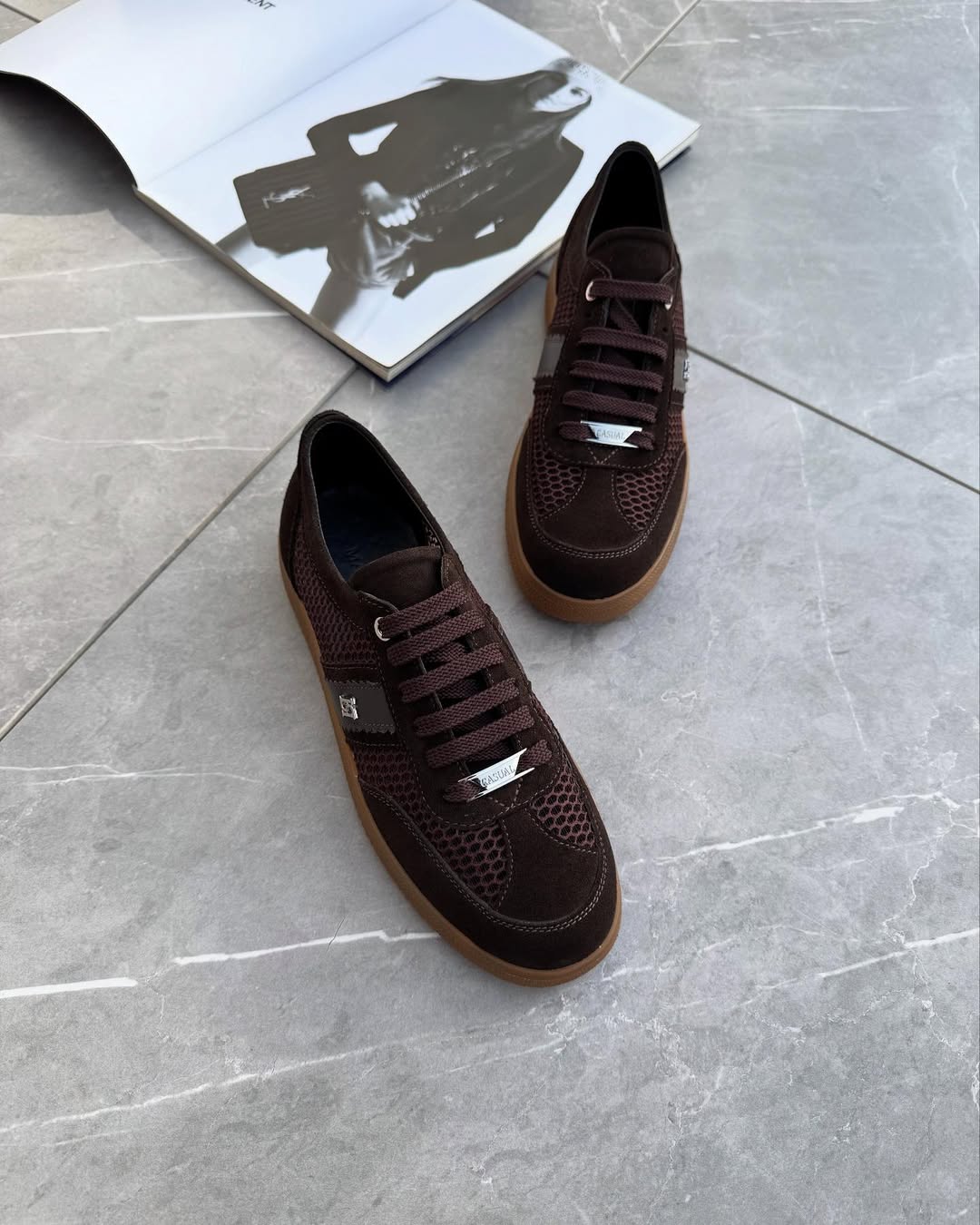 Brown Mesh Comfortable Women Shoes