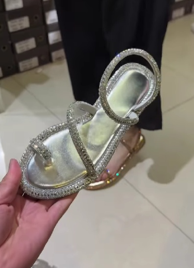 Rhinestone Flat Sandals