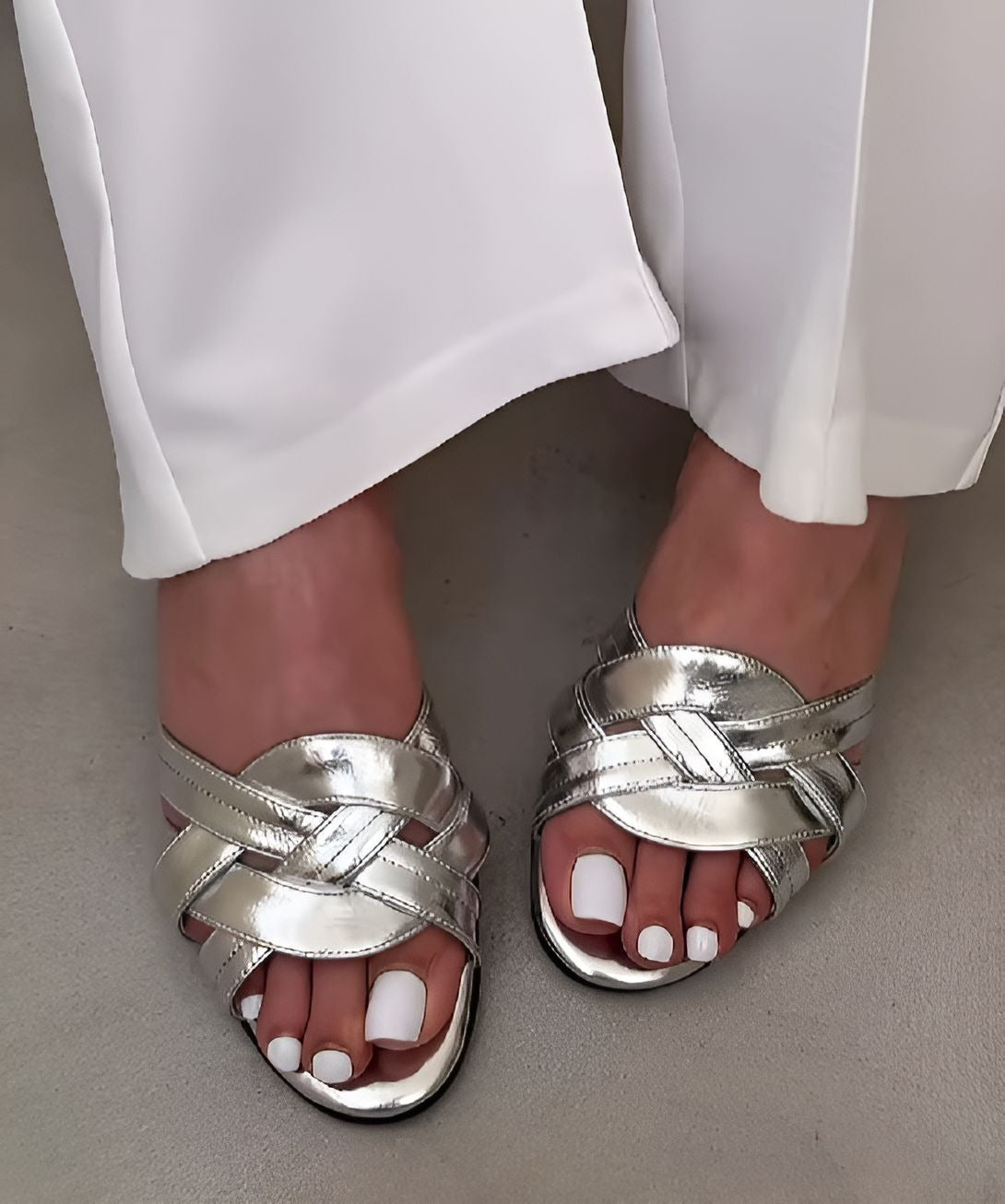 Silver Fashion High Heels
