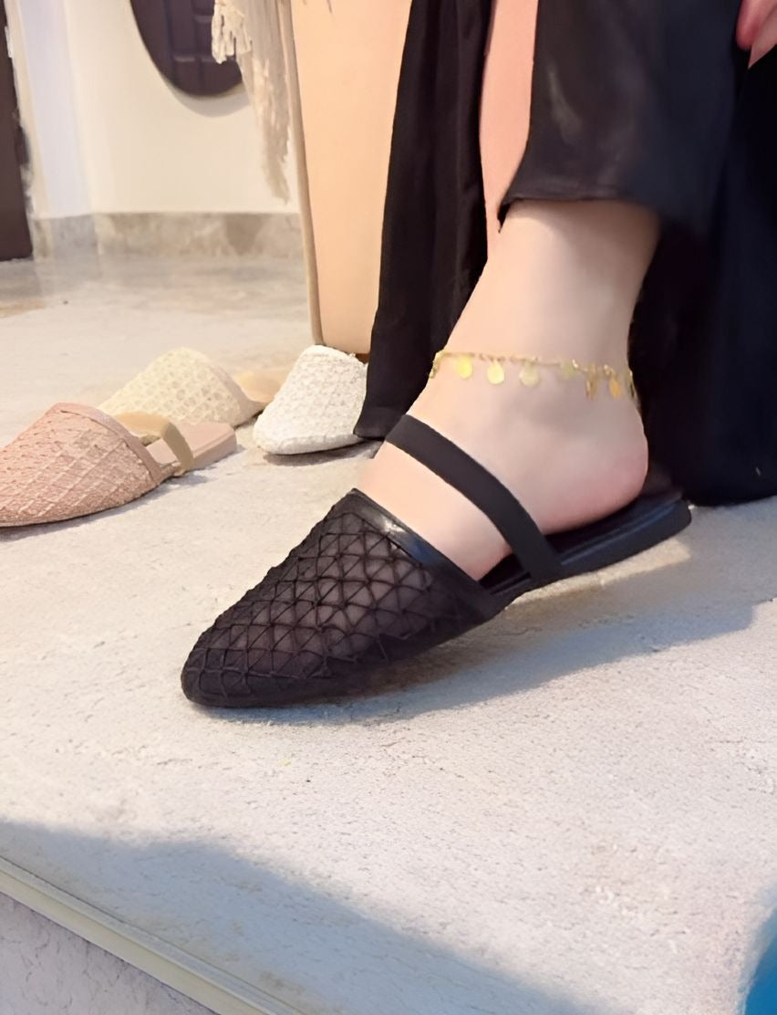 Pointed Mesh Women Sandals