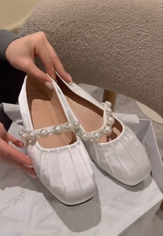 Elegant Satin Pearl Women Shoes