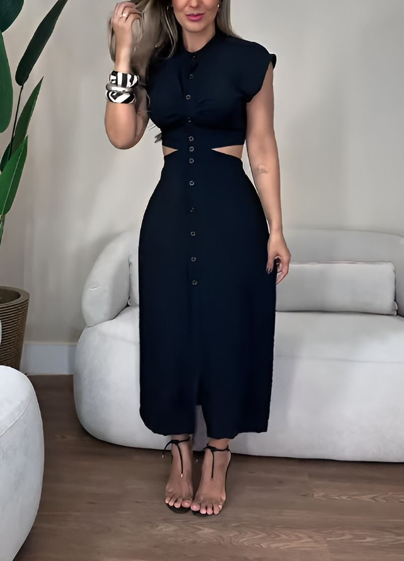 Comfort Button Dress