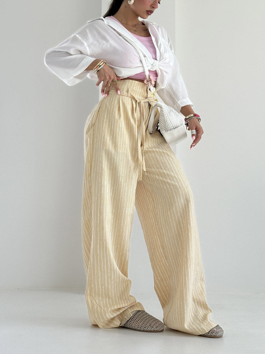Striped Loose And Comfortable Wide-Leg Pants