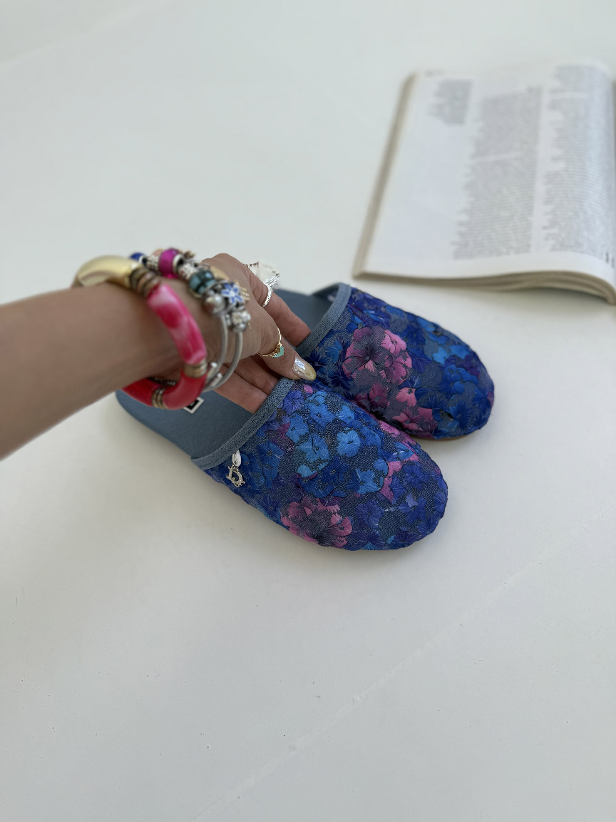 Blue Floral Sandals
