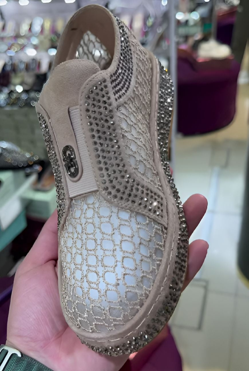 Sparkling Rhinestone Breathable Women Shoes