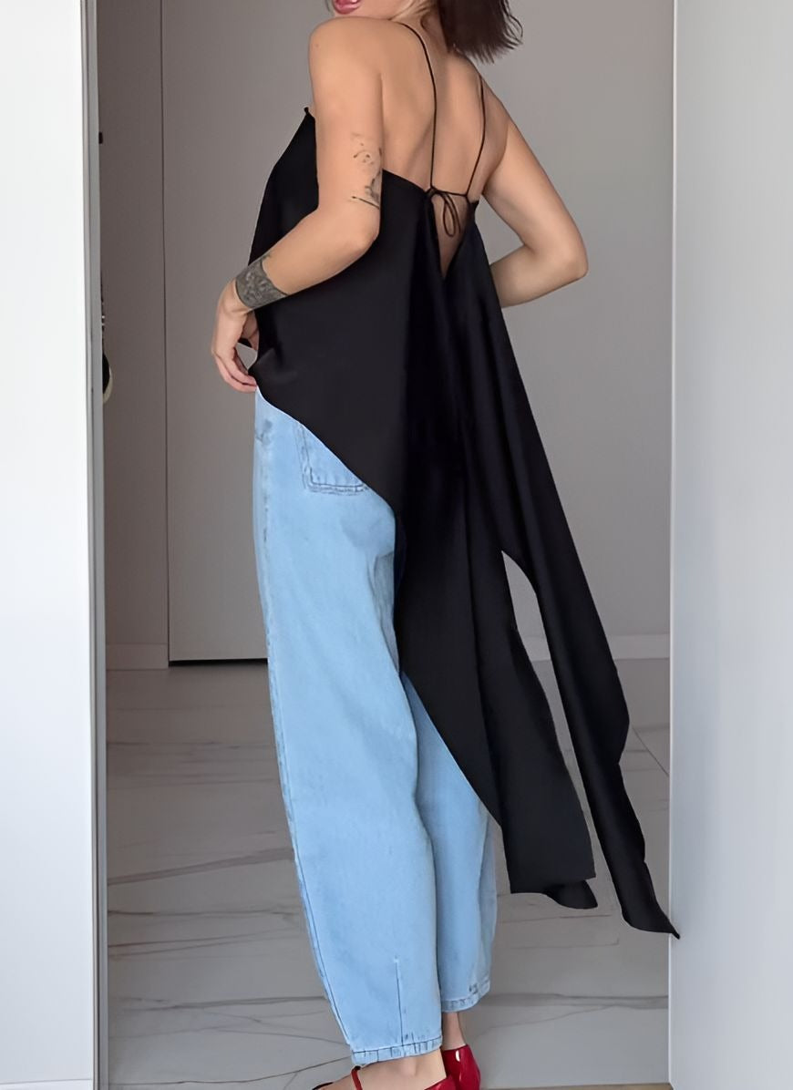 Flowy Black Camisole Top