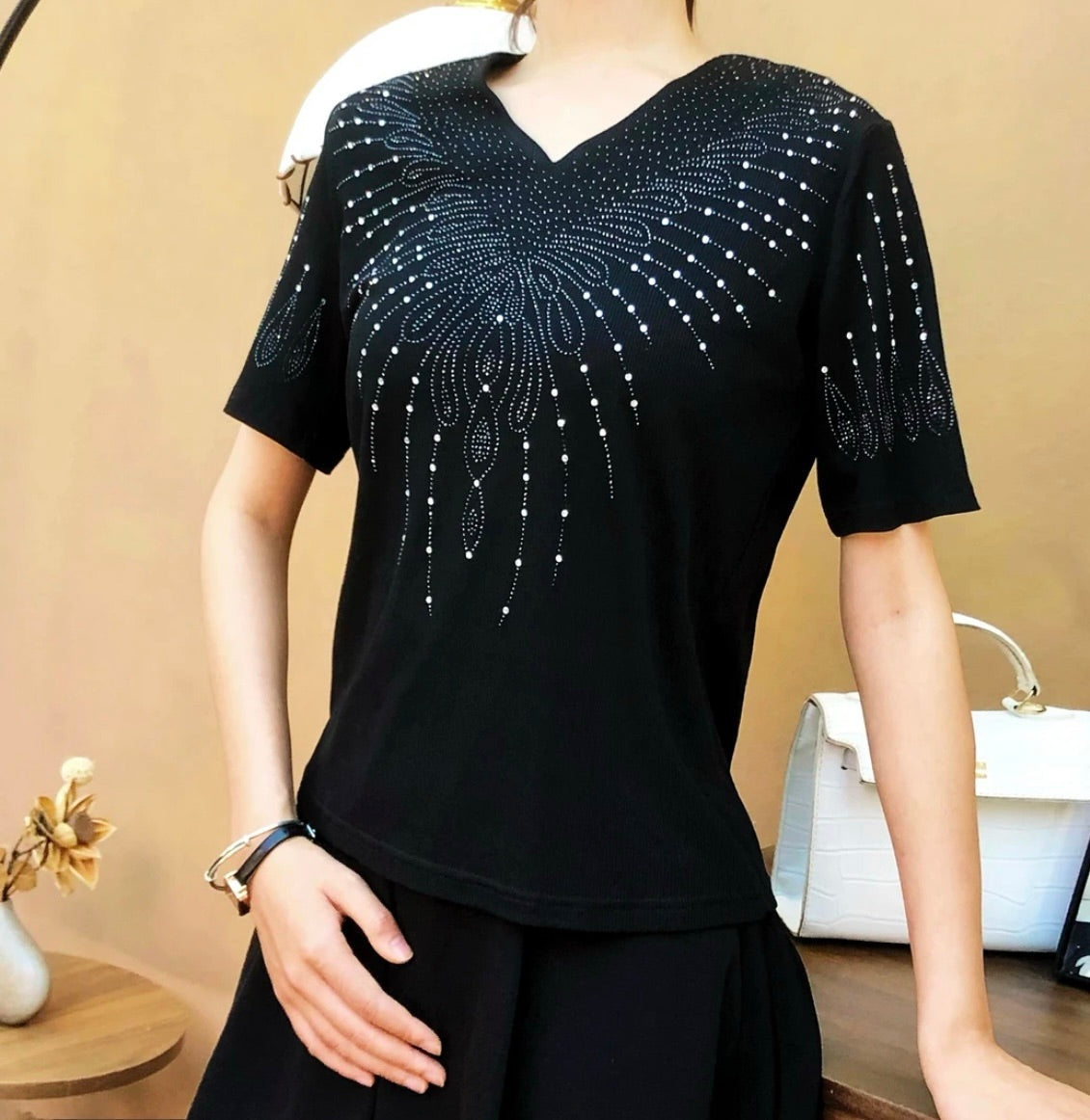 Sparkling Rhinestone T-shirt