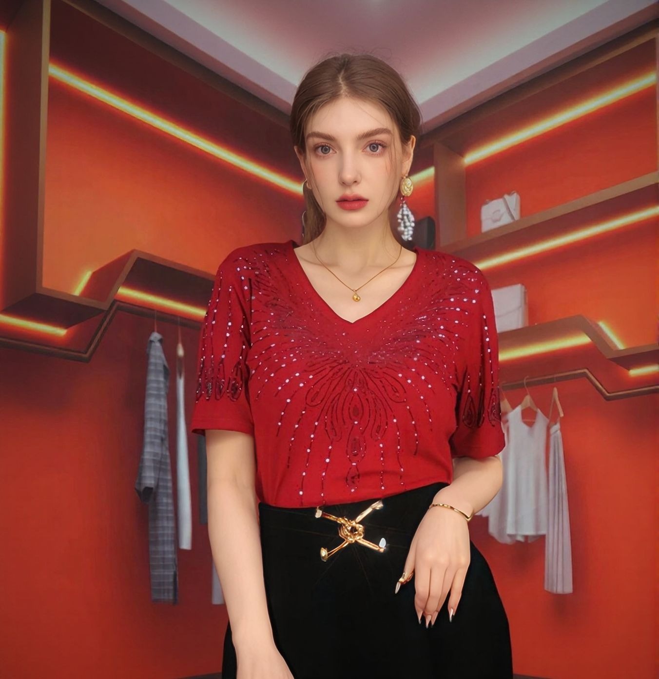 Sparkling Rhinestone T-shirt
