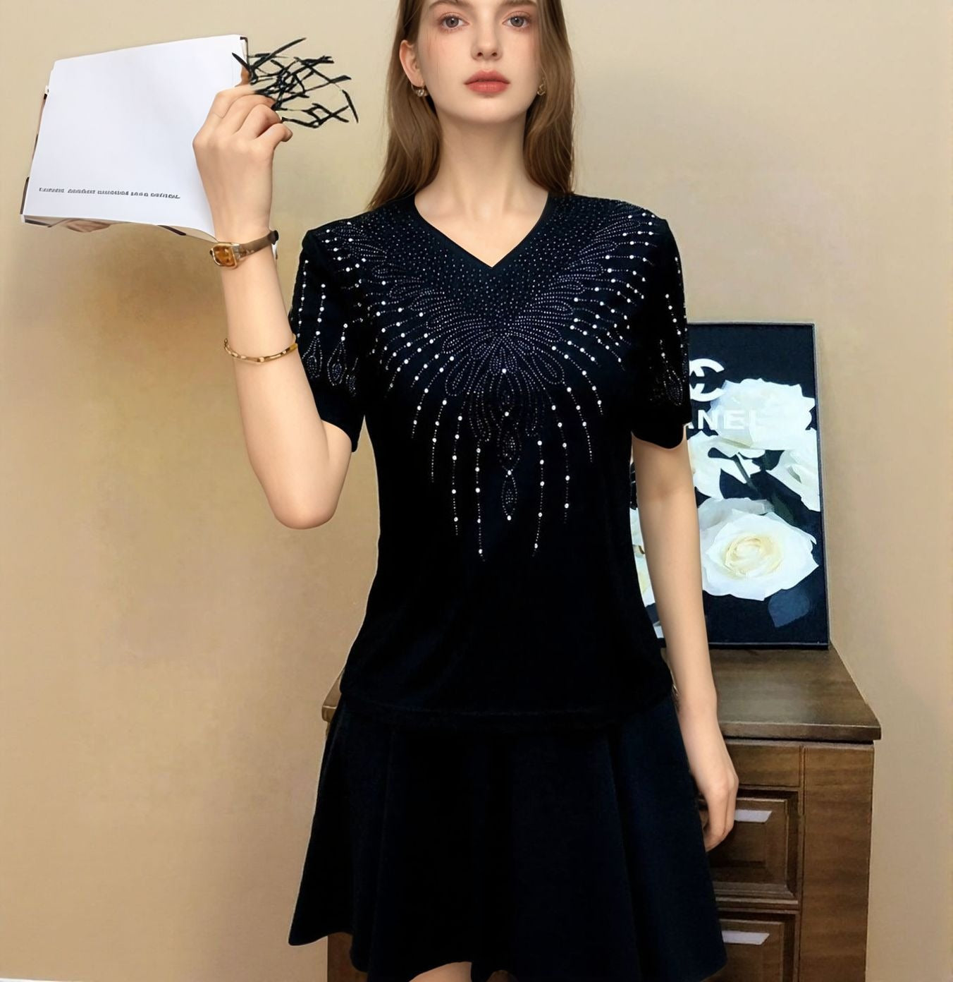 Sparkling Rhinestone T-shirt