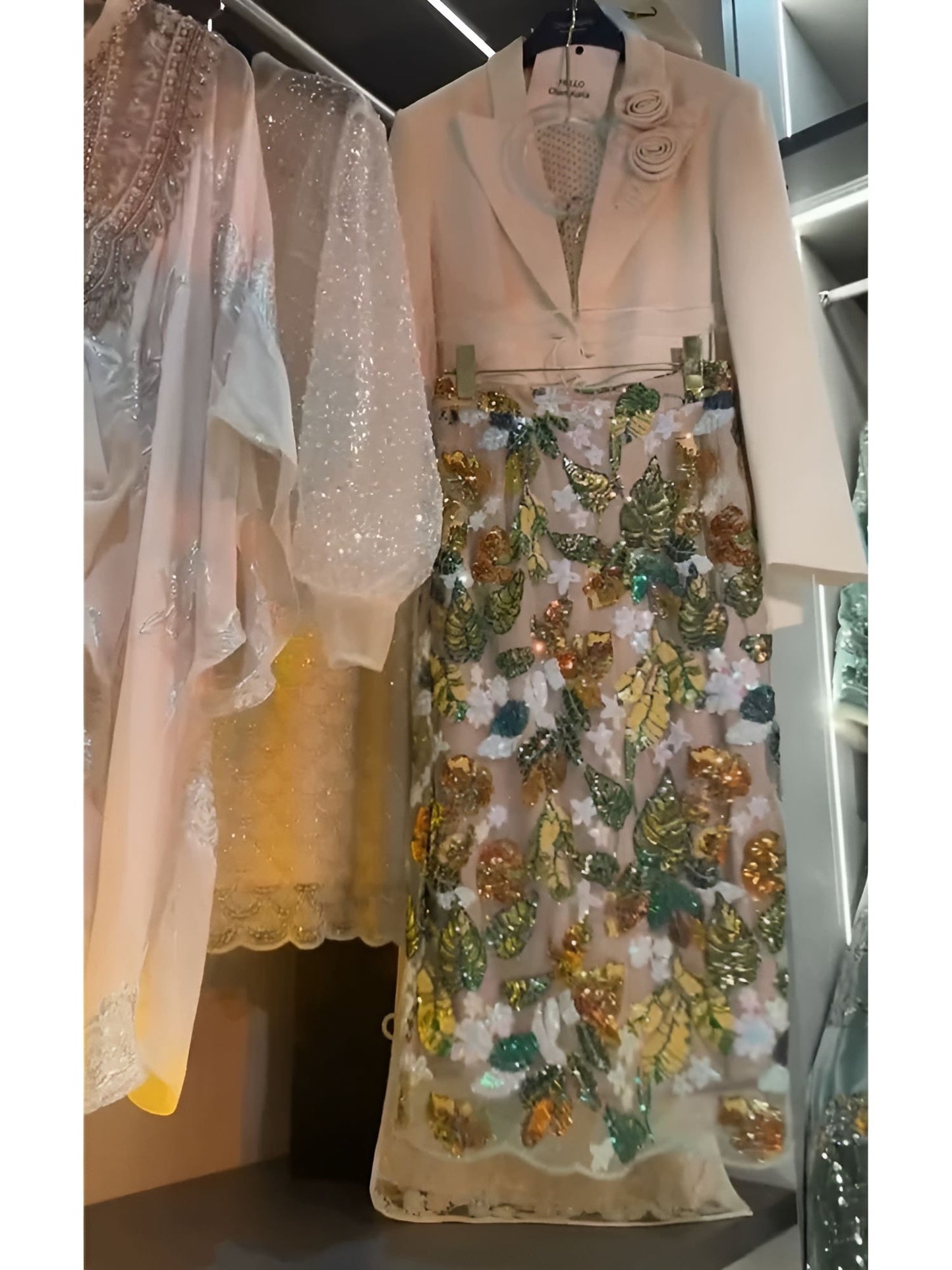 Leaf Sequin Skirt