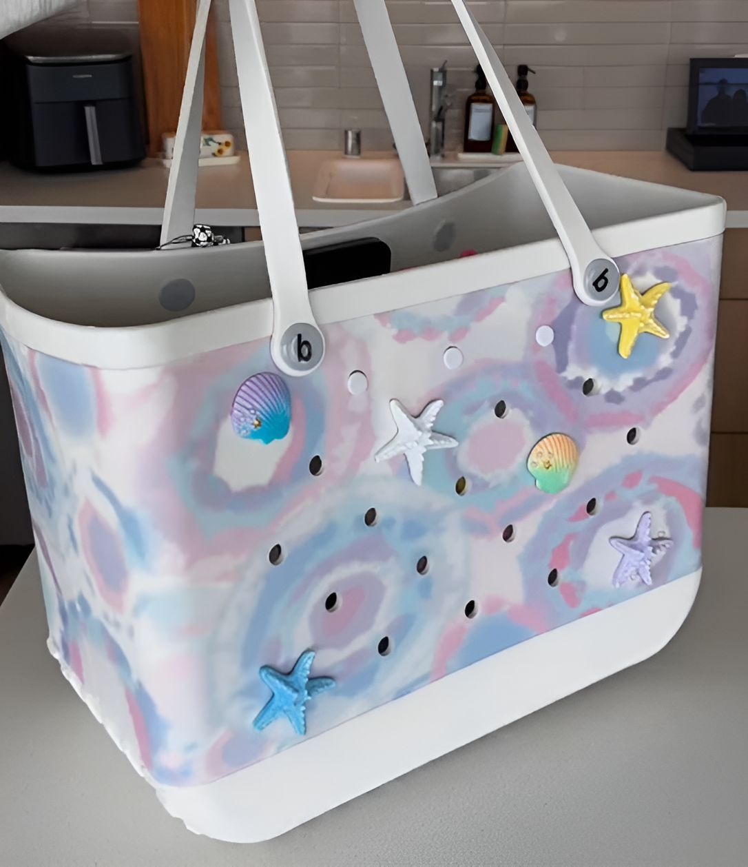 Printed Beach Tote Bag