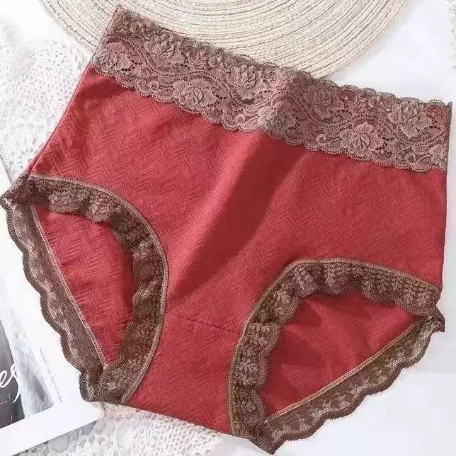 Plus Size Soft Lace Cotton Panties