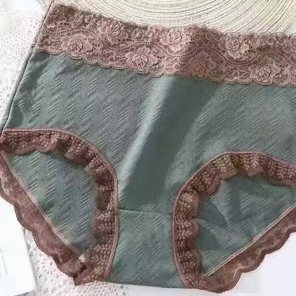 Plus Size Soft Lace Cotton Panties