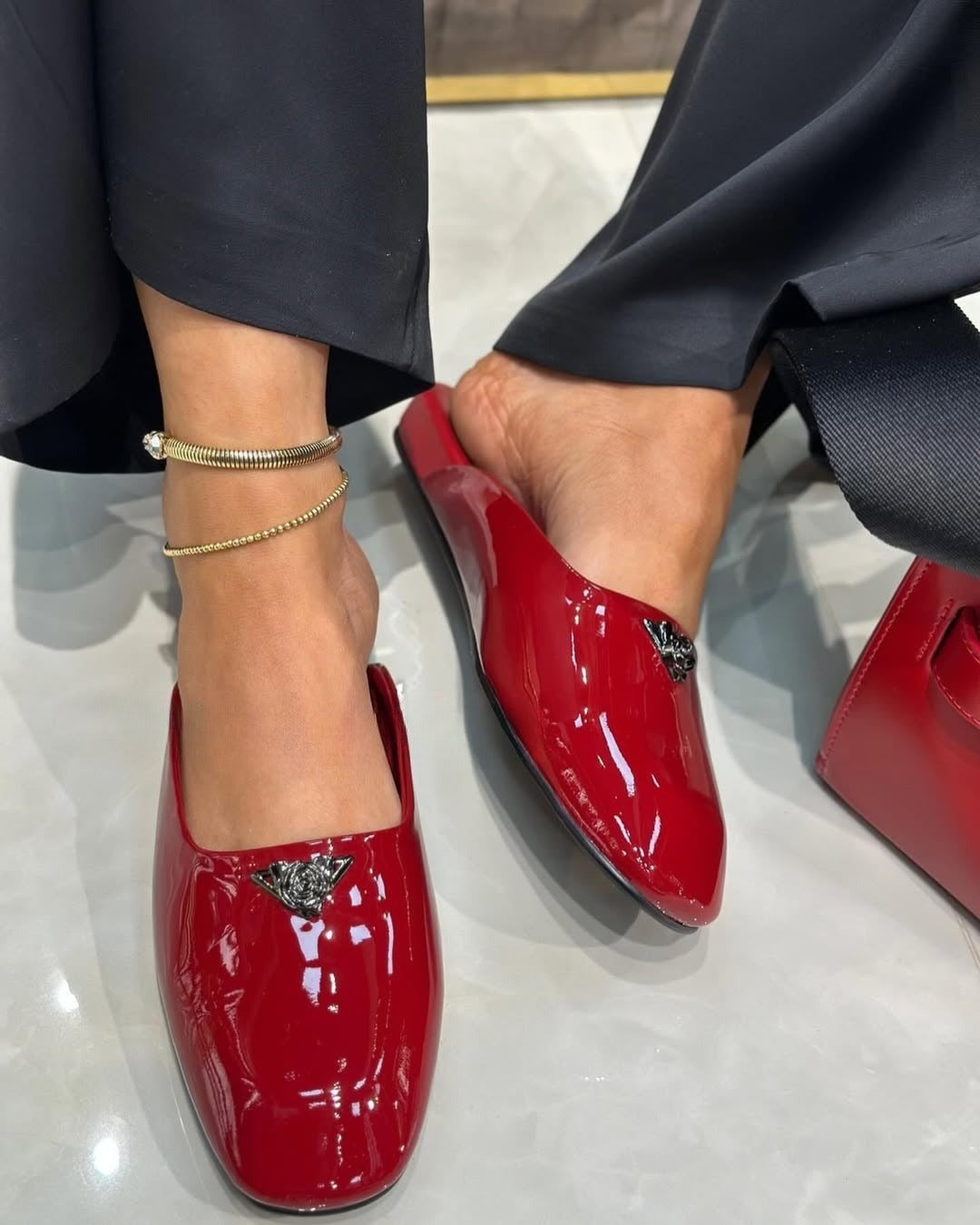 Patent Leather Red Sandals