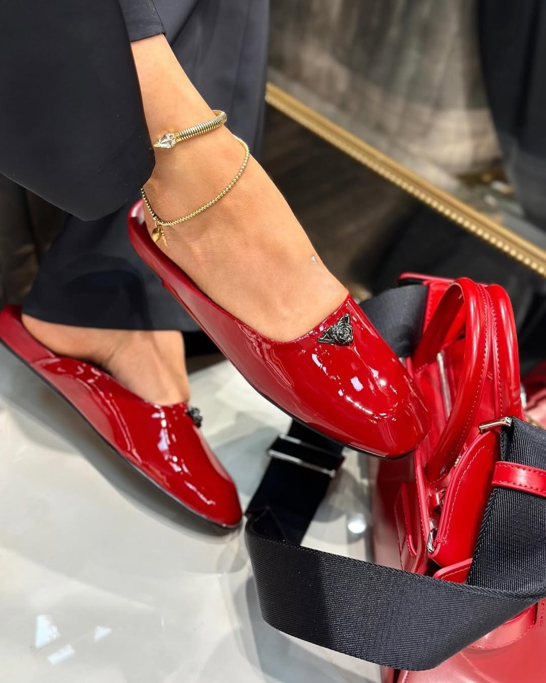 Patent Leather Red Sandals