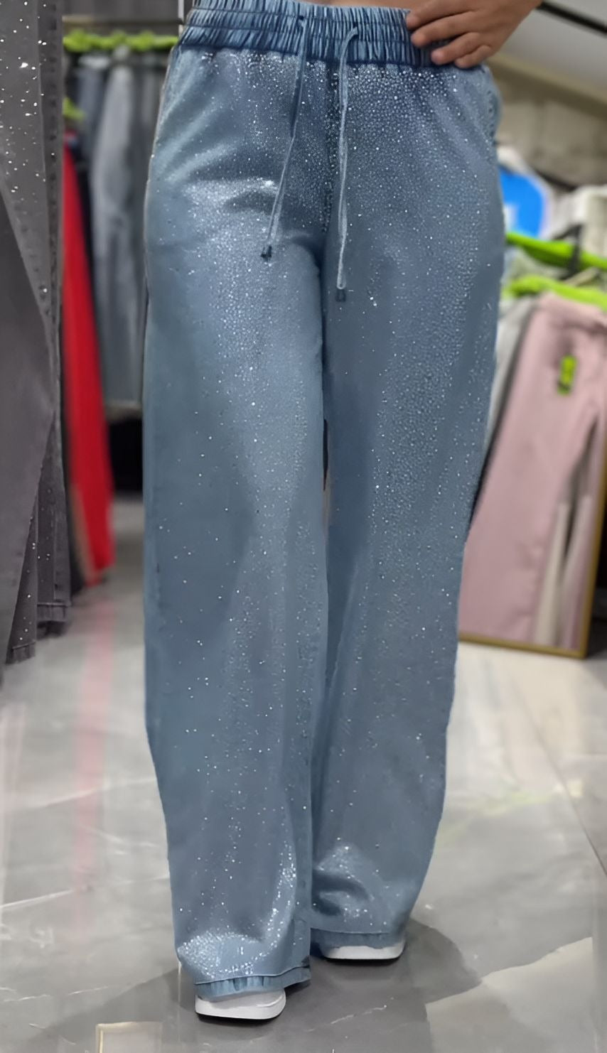 Sparkling Rhinestones Jeans