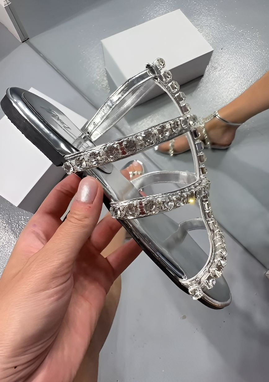 Sparkling Rhinestone Sandals