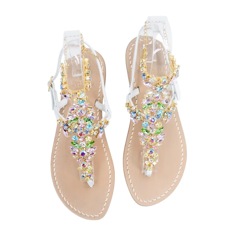 Colorful Rhinestone Sandals