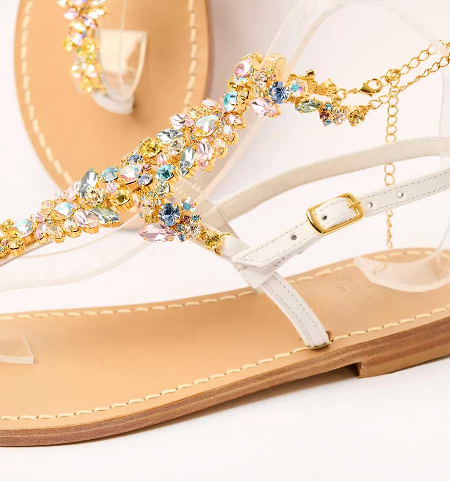 Colorful Rhinestone Sandals