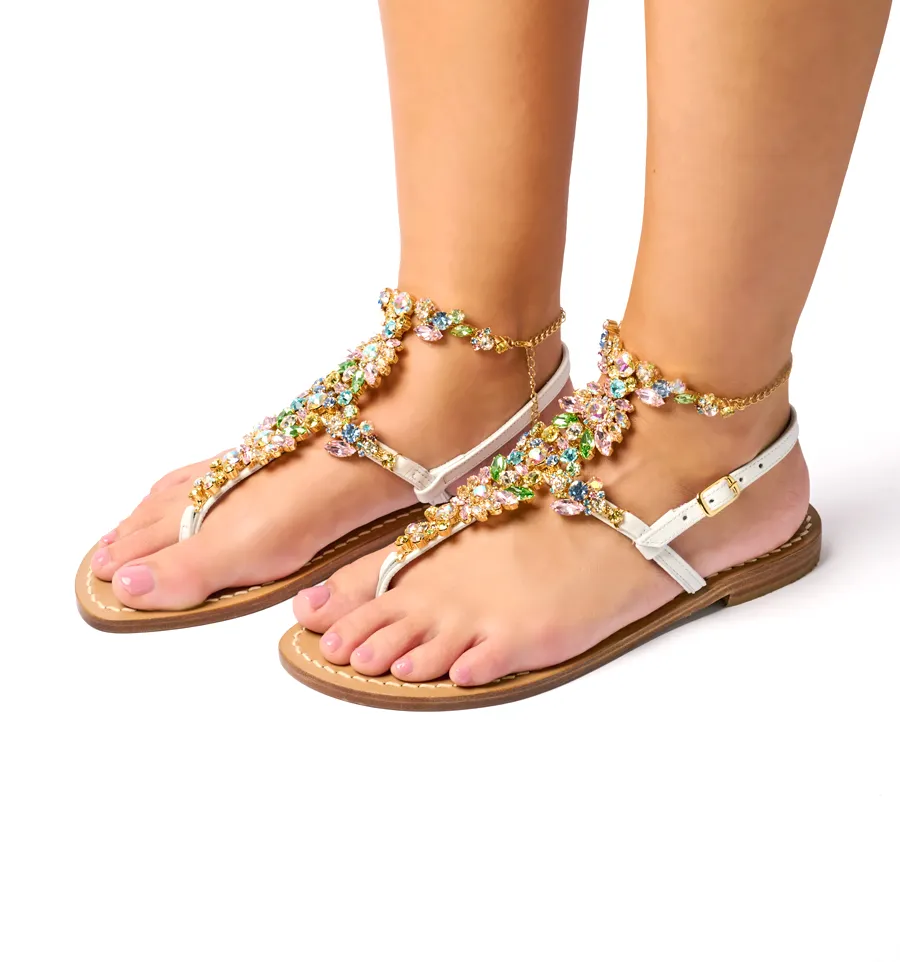 Colorful Rhinestone Sandals