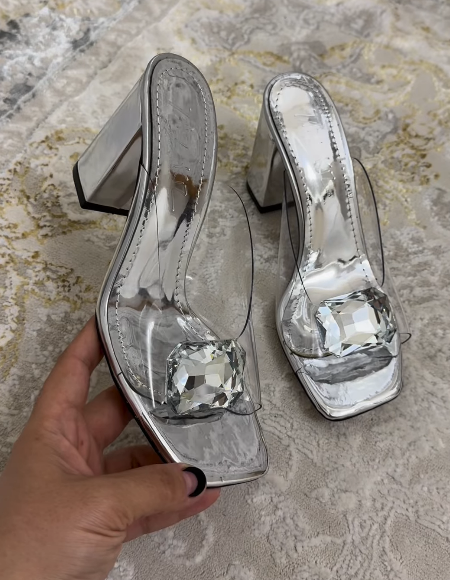 Large Rhinestone High Heels