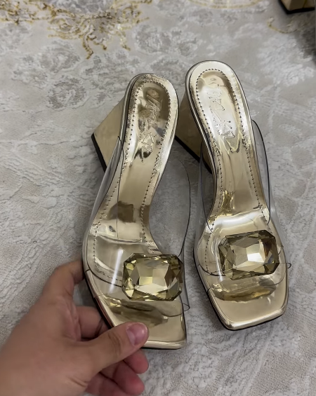 Large Rhinestone High Heels