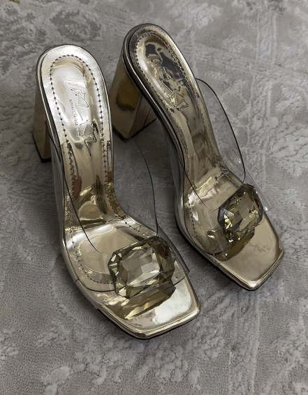 Large Rhinestone High Heels