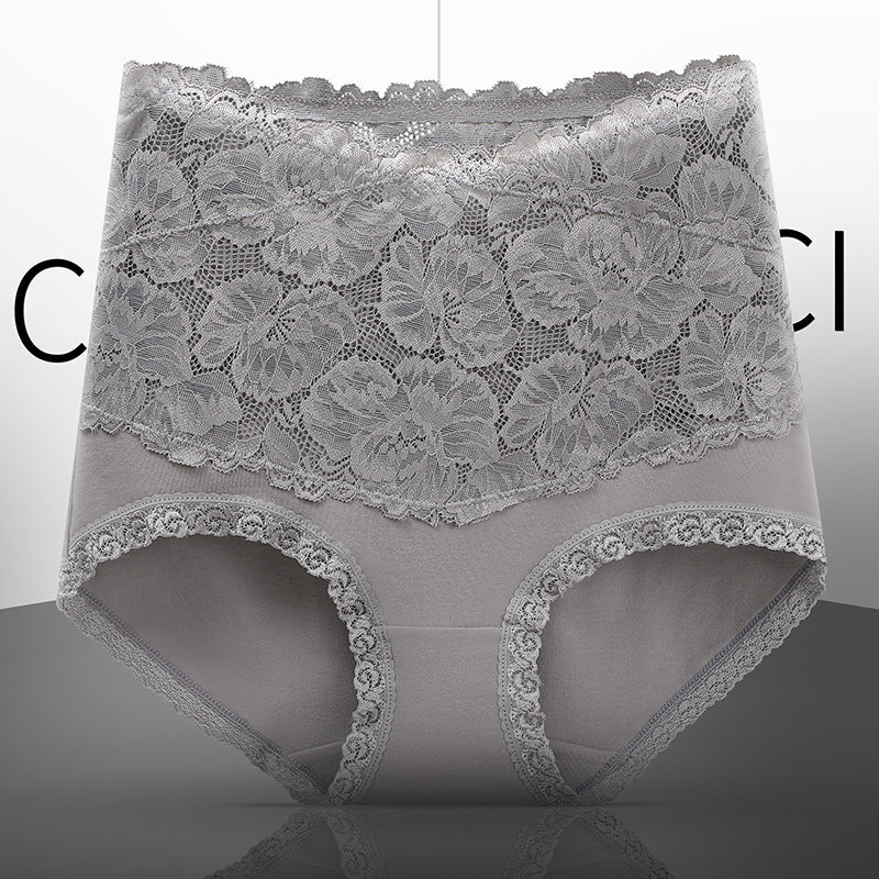 Cotton High Waist Lace Panties