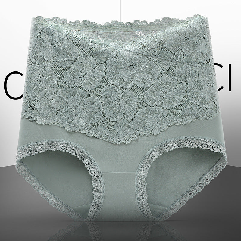 Cotton High Waist Lace Panties