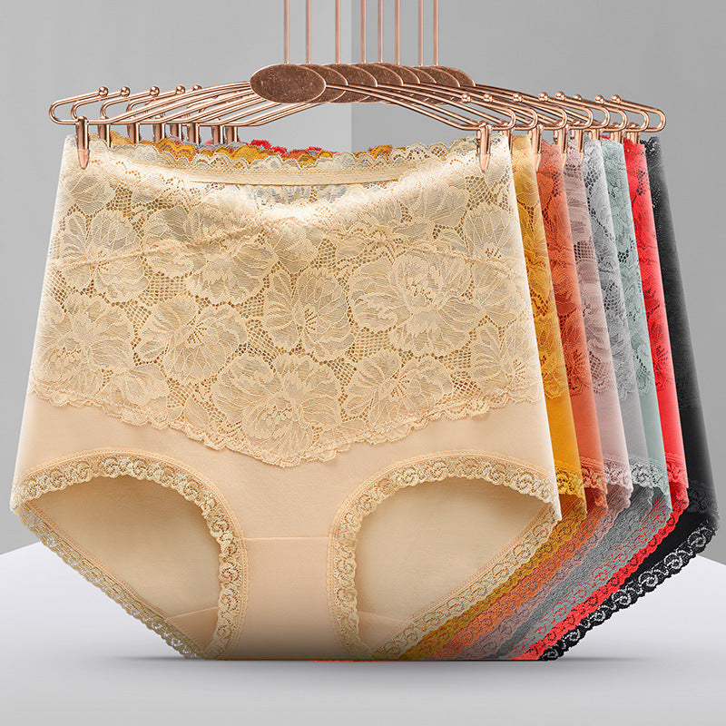 Cotton High Waist Lace Panties