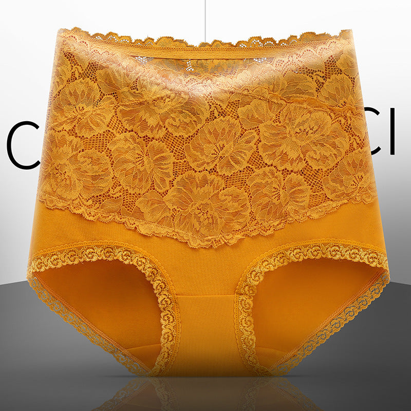 Cotton High Waist Lace Panties
