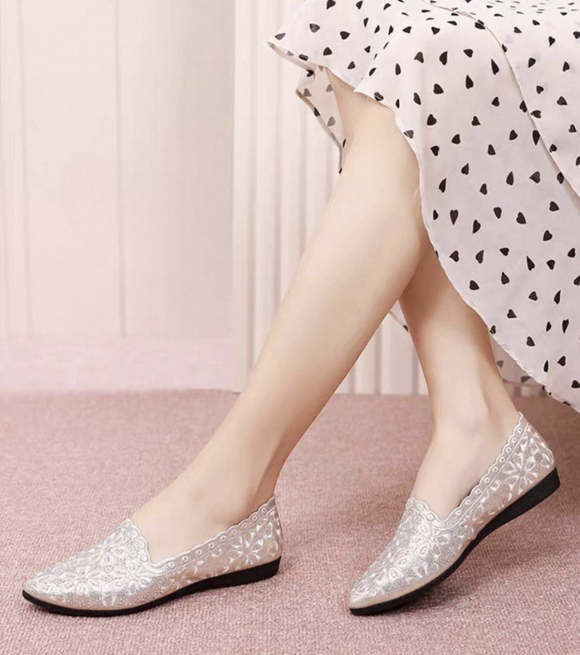Fashion Soft-Soled Rhinestone Women Shoes