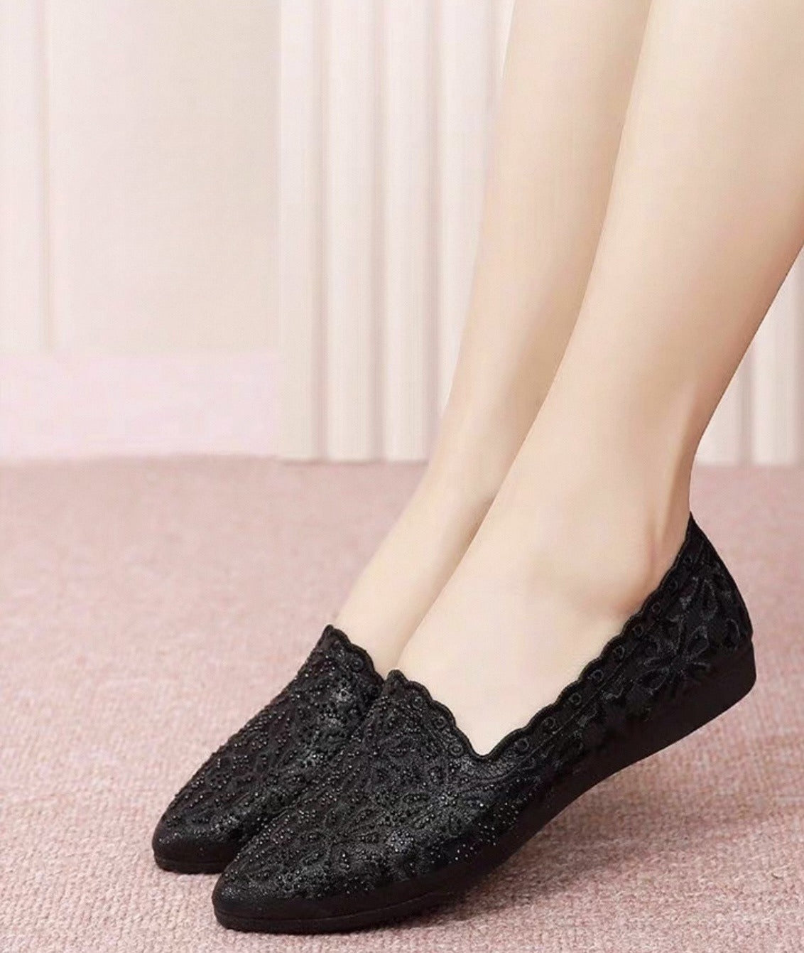 Fashion Soft-Soled Rhinestone Women Shoes