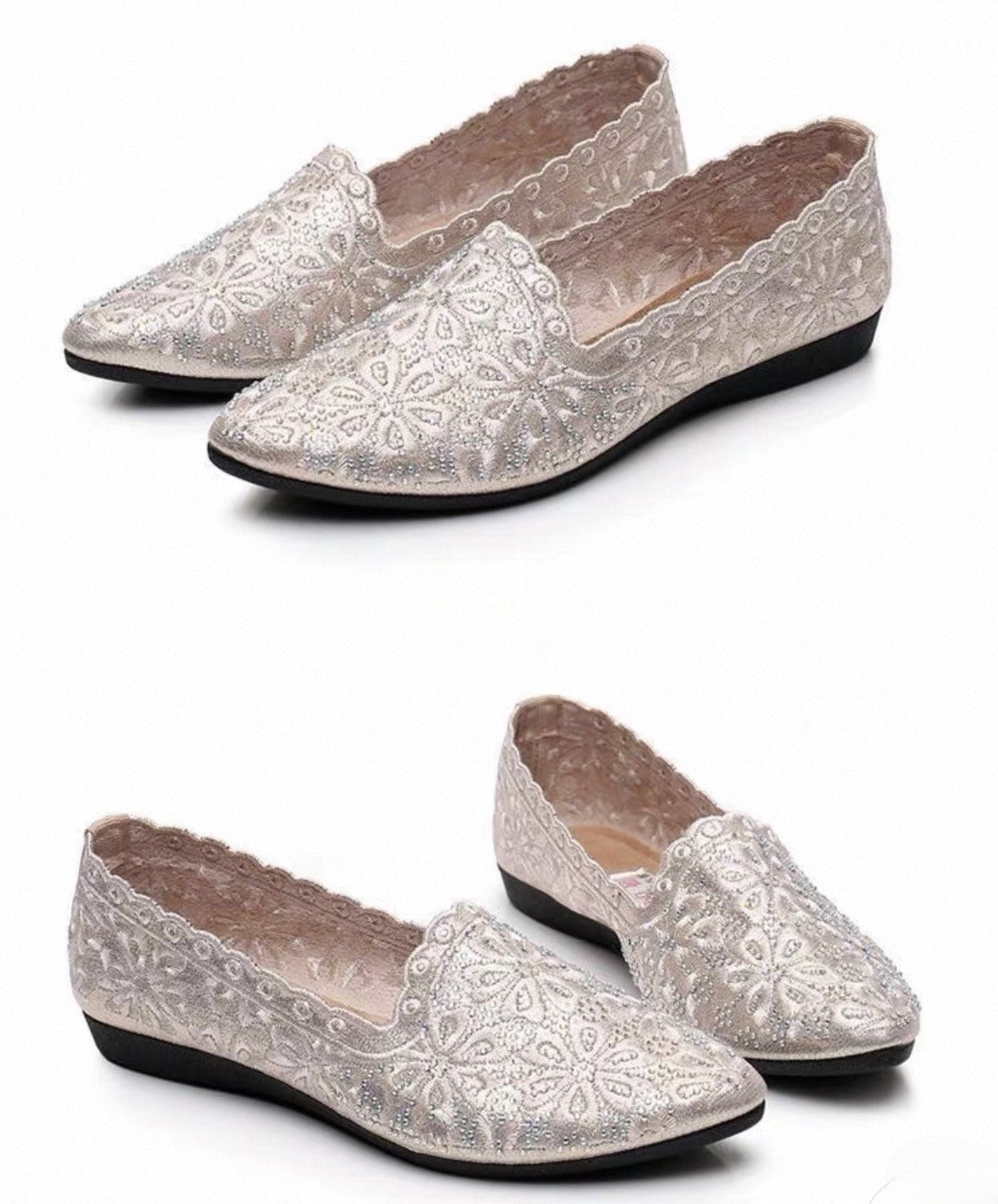 Fashion Soft-Soled Rhinestone Women Shoes