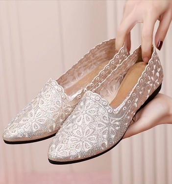 Fashion Soft-Soled Rhinestone Women Shoes