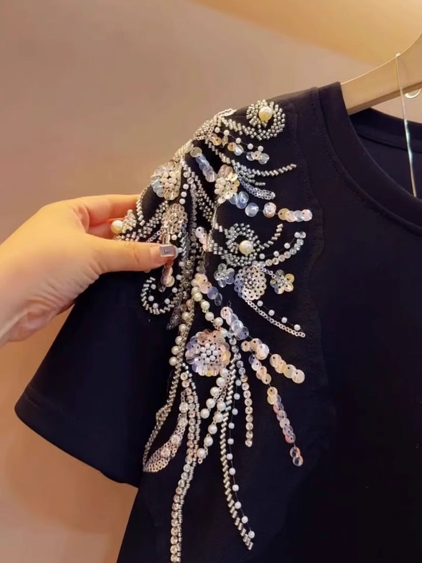Plus Size Sequin T-shirt