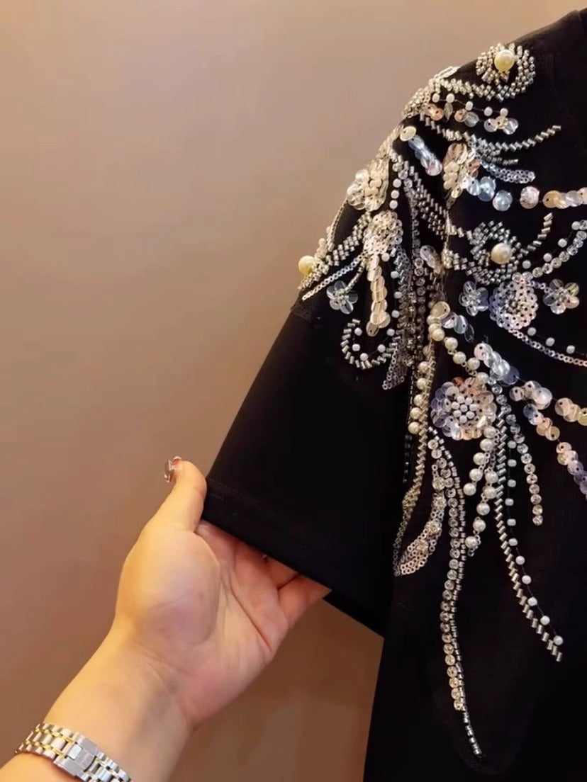 Plus Size Sequin T-shirt