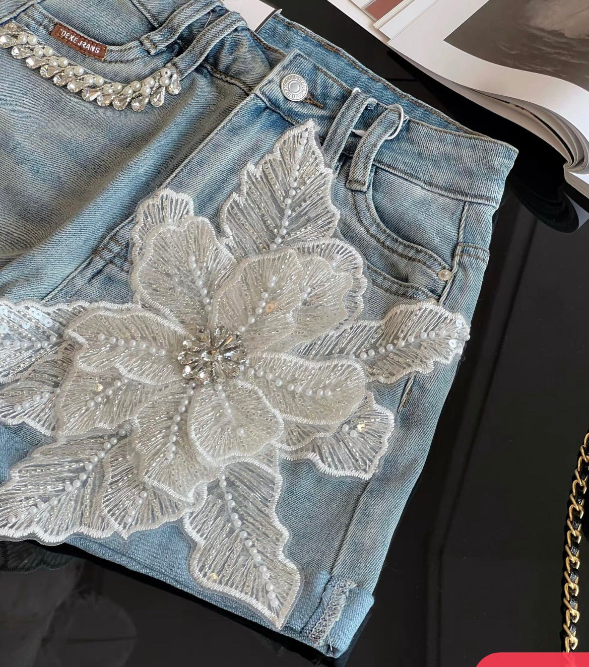 3D Flower Shorts